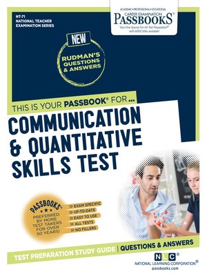 cover image of Communication and Quantitative Skills Test